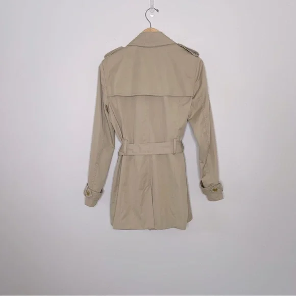 MICHAEL Michael Kors Belted Front-Zip Trench Coat preppy office travel workwear - Picture 13 of 16